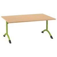 Table Sara rectangulaire 120 x 80 cm fixe dégagement latéral stratifié - Image 2