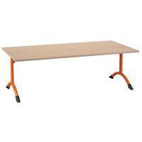 Table Sara rectangulaire 160 x 80 cm fixe dégagement latéral stratifié - Image 3