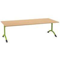 Table Sara rectangulaire 180 x 80 cm fixe dégagement latéral stratifié - Image 2