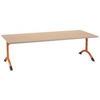 Table Sara rectangulaire 180 x 80 cm fixe dégagement latéral stratifié - Image 3