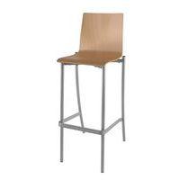 Tabouret Best 4 pieds hauteur 80 cm coque bois naturel ou teinté - Image 4