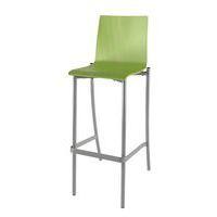 Tabouret Best 4 pieds hauteur 80 cm coque bois naturel ou teinté - Image 2