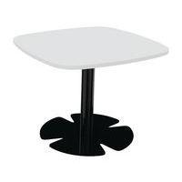 Table Host 60 x 60 x h 45 cm plt Blanc pied tulipe Noir - Image principale