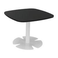 Table Host 60 x 60 x h 45 cm plt Noir pied tulipe Blanc - Image principale