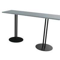 Table Roxane 2 pieds piètement 2 tubes 140x40 cm - Image 2