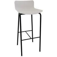 Tabouret haut Popp coque blanche - piètement noir - Image principale