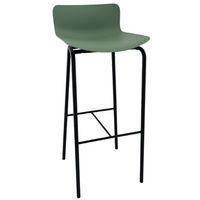 Tabouret haut Popp coque polycarbonate/piètement acier - Image 3