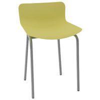 Tabouret bas Popp coque citron - piètement gris - Image principale