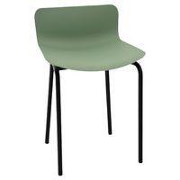 Tabouret bas Popp coque amande - piètement noir - Image principale