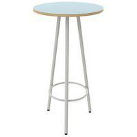 Mange debout Ø 60 cm hauteur 110 cm stratifié bleu/alu 9006 - Image principale