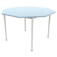 Table 4 pieds droits octogonale Ø 120 cm stratifié ABS - Image principale
