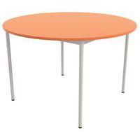 Table 4 pieds droits ronde Ø 120 cm stratifié ABS - Image 5