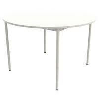 Table 4 pieds droits ronde Ø 120 cm stratifié ABS - Image 3