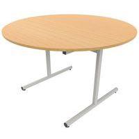 Table dégagement latéral ronde Ø 120 cm stratifié ABS - Image 4