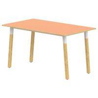 Table 4 pieds inclinés métal/bois 200 x 80 cm stratifié ABS - Image 5