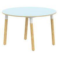 Table 4 pieds inclinés métal/bois ronde Ø 120 cm stratifié ABS - Image 3