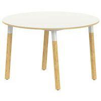 Table 4 pieds inclinés métal/bois ronde Ø 120 cm stratifié ABS - Image 4
