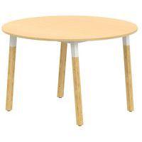 Table 4 pieds inclinés métal/bois ronde Ø 120 cm stratifié ABS - Image 5