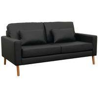 Canapé 2 places Stockolm PVC non feu noir - Image principale