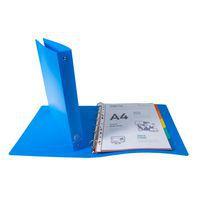 Classeur A4 polypropylène 4 anneaux diam: 30mm dos: 40 mm  - Bleu - Image 4