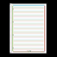 Page feuillet perforée simple interligne 3 mm 90 g 21 x 29,7 cm (Etui de 100) - Image 2