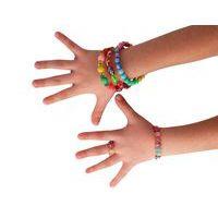 Bocal 200g perles plastique rondes 8mm à pois argenté scintillantes - Image 3