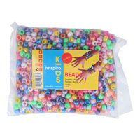 Sachet 1000 perles plastique gros trous nacrées ø 9 mm - Image 2