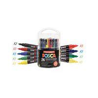 Seau 26 marqueurs peinture couleurs classiques + masques - Image principale