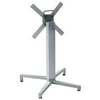 Pied de table Domino rabattable hauteur 73 cm colonne carrée - argent - Image principale