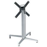 Pied de table Domino rabattable hauteur 73 cm colonne ronde - argent - Image principale
