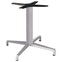 Pied de table Maxi Domino fixe hauteur 50 cm colonne ronde - peint argent - Image principale