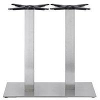 Pied de table Tiffany ht 73 cm double colonne - inox satiné - Image principale