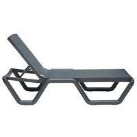 Lot de 2 bains de soleil Vela anthracite/tissu anthracite - Image principale