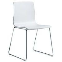 Lot de 2 chaises Alice piètement luge - lin/chromé - Image principale