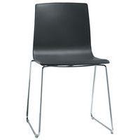 Lot de 2 chaises Alice piètement luge - anthracite/chromé - Image principale