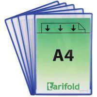 Lot de 5 Pochettes d'affichage adhésive - A4 vertical - Bleu - Image 2