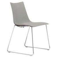 Chaises Zebra piètement traîneau peint ou chromé lot de 2 S-CAB - Image 2