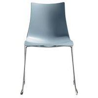 Chaises Zebra piètement traîneau peint ou chromé lot de 2 S-CAB - Image 4