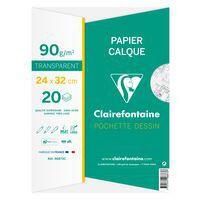 Pochette 20 feuilles papier calque 24x32 90g - Image 2