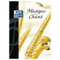 OXFORD Cahier Musique A4 Réglure Grands Carreaux & Réglure Musique 48 Pages Agrafées Couverture Carte Colorée - Image principale