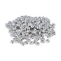 Bocal 1200 perles plastique lettres dia7mm trou1.2mm argent - Image principale