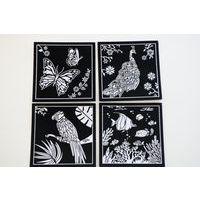 Set de 4 cartes velours - Image principale