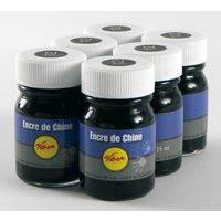Flacon 50ml encre de Chine noire Pichon (lot de 6 flacons) - Image principale