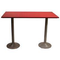 Table snack Scala 120 x 80 cm DL stratifié rouge cerise - gris argent - Image principale