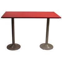 Table snack Scala 160 x 80 cm DL stratifié rouge cerise - gris argent - Image principale