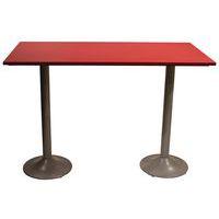 Table snack Scala 180 x 80 cm DL stratifié rouge cerise - gris argent - Image principale