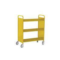 Chariot à livres 6 tablettes inclinées double face jaune 1018 - Image 3
