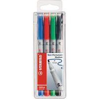Pochette 4 feutres OHPen couleurs assortis non permanent pointe moyenne 1 mm Stabilo - Image principale