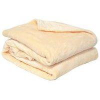 Lot de 5 plaids microflanelle microfibre 130 x 170 cm Ivoire - Image principale