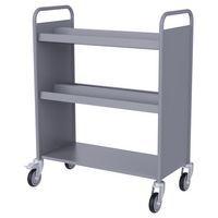 Chariot à livres double face, 4 bacs CD/DVD - Image principale